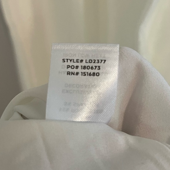 NWT Lulus Plunge Midi Dress, spaghetti strap w/ruffle, lace-up back, Tencel, Wht - Picture 8 of 15